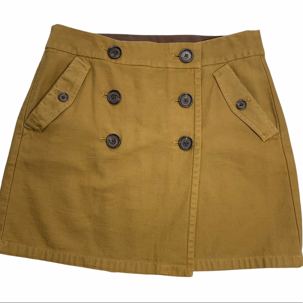 J.CREW DARK KHAKI MINI SKIRT